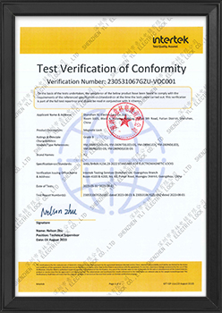 ANSI certificate