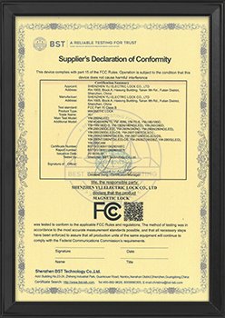 FCC certificate